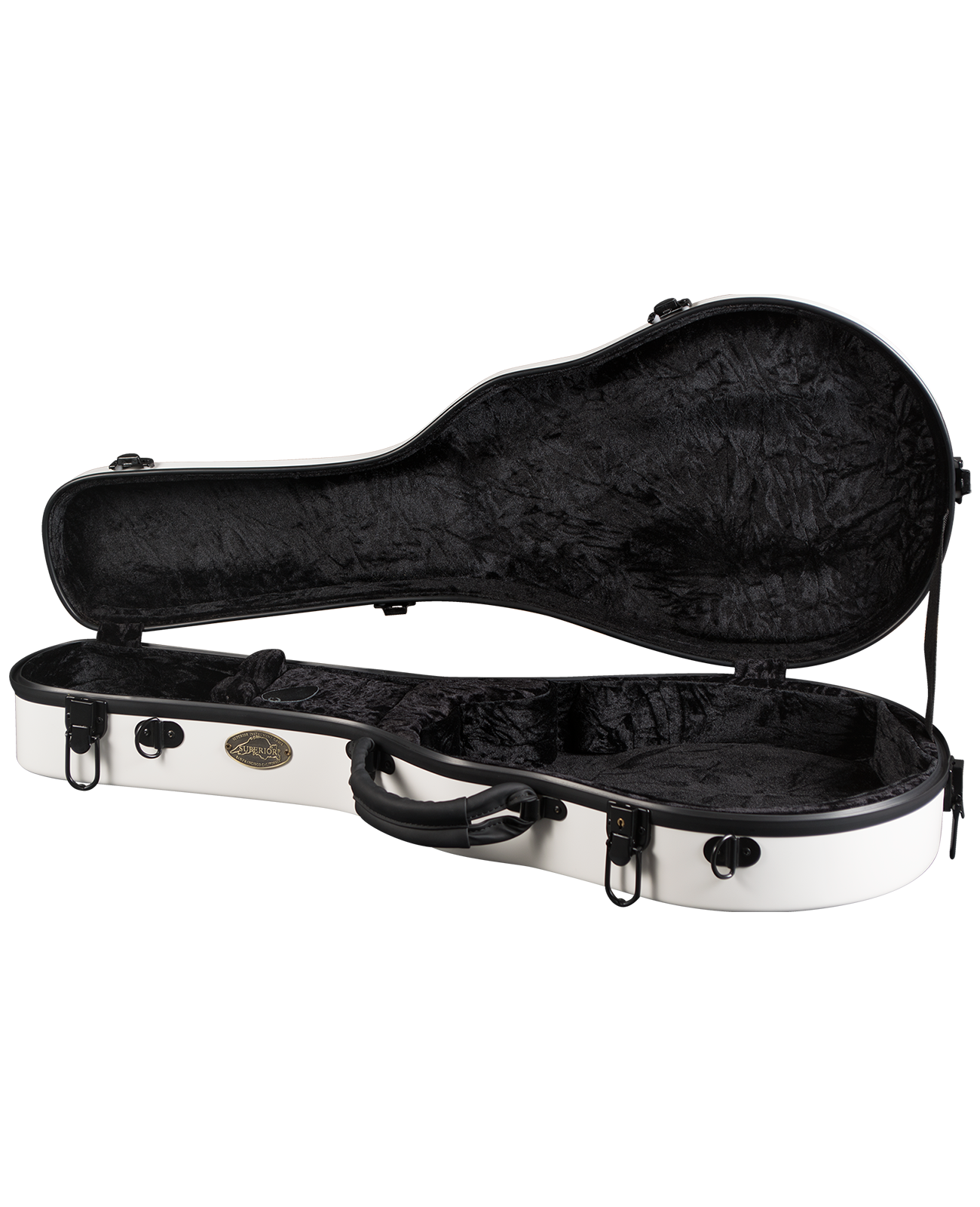Superior CF-1520W Deluxe Fiberglass F Model Mandolin Case - White