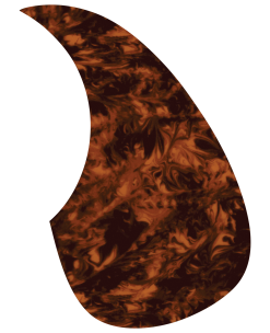 Golden Gate F-4011 Teardrop Shaped Acoustic Guitar Pickguard - Brown Tortoise