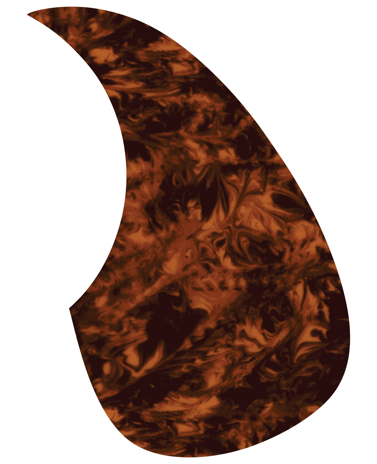 Golden Gate F-4011 Teardrop Shaped Acoustic Guitar Pickguard - Brown Tortoise