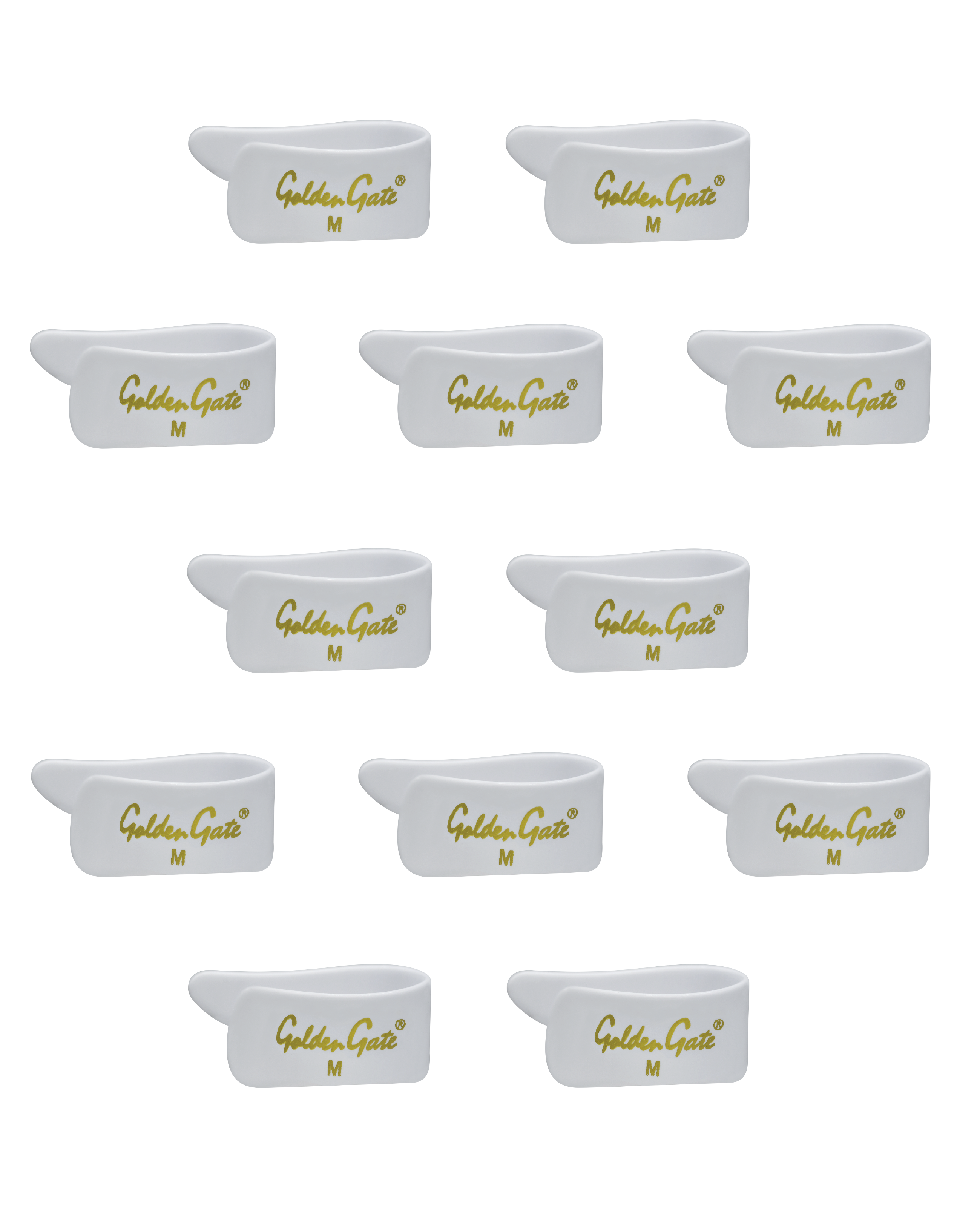 Golden Gate GP-3W Thumb Pick - White - Medium - Dozen - Image 4
