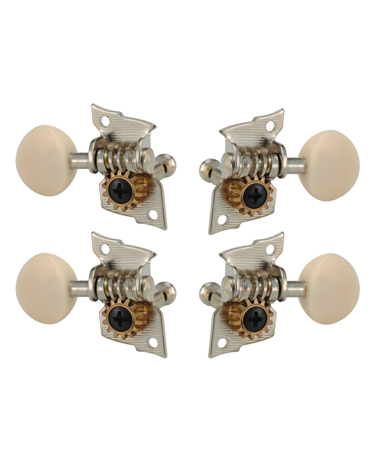 Golden Gate U-100 Ukulele Tuners - Guitar Style - Nickel - Set of 4
